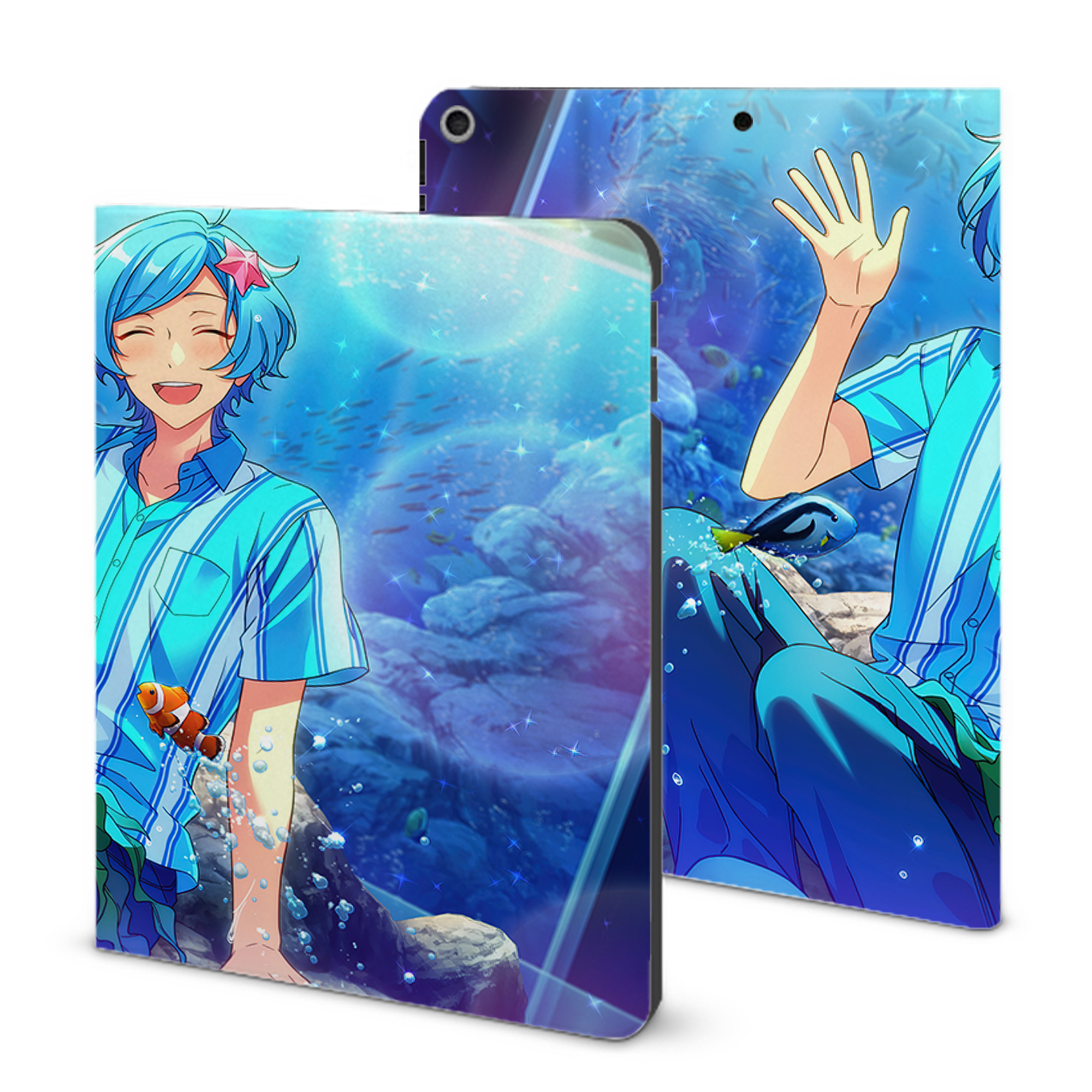（画像用） あんさんぶるスターズ! Ensemble Stars IPad ケース ブック型 PUレザー TPU 耐衝撃 軽量 薄型 ペン収納なし 全面保護 IPad 各モデル対応